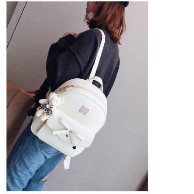 China 3 Piece Set Bow Round Backpack Shoulder Bag Crossbody Purse for Women's Stylish Style for sale