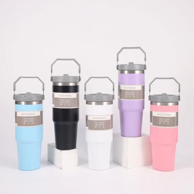 China Straw Custom Stainless Steel 30oz Insulated Thermos Cup for Keeping Drinks Cold and Hot for sale