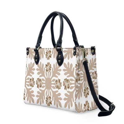 China All Seasons Black and White Polynesian Luxury Ladies Shoulder Bag Main Material PVC for sale