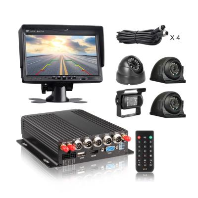 China Night Vision 4CH AHD Camera SD Card MDVR Car CCTV Video Surveillance System AHD DVR Kit Supports Bus Truck Dome for sale