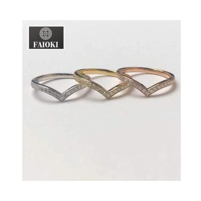 China Faioki CLASSIC design zero risk wholesale price real Rose Gold Real Diamond Luxury jewelry 18K 750 ring for women for sale