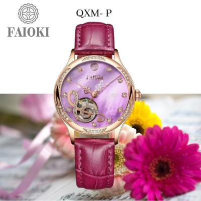 China Fashionable Water Resistant Faioki Ladies Or Female Mechanical Watch With Japanese Miyota Movement With Musical Note Dial And 316L Case for sale