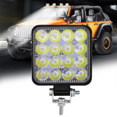 China Perfect Place 27W 48W 12V 24V 4x4 Light 16SMD Vehicle Waterproof LED Car Truck Trailer Tractor Forklift Boat LED Work Light for sale