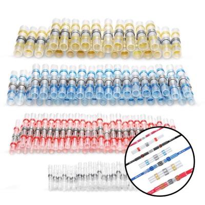 China 100 Pcs Solder Joint Wire Connectors, Self Solder Heat Shrink Butt Connectors With Tin, Waterproof All Electrical Wire Repair AKSSW100 for sale