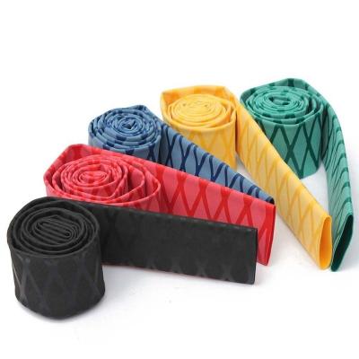 China PE 2:1 Heat Textured Heat Shrink Wrap Flexible Tube Non Slip Heat Shrink Sleeve For Badminton Grip, Drumstick, Fishing Rod for sale