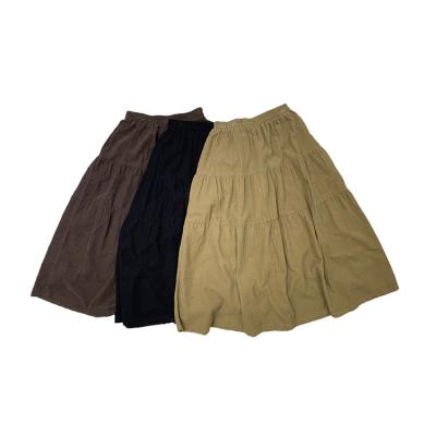 China Breathable Factory Price Cheap Summer Skirts Womens Long Casual Drawstring Pleated Literary Style Loose Umbrella Skirt for sale