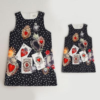 China Anti-wrinkle 2-8 Kids Cartoon Dot Print Cute Dress Summer Fashion Y Clothes Kids Girls Sleeveless Dress Dresses for sale