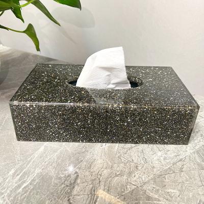 China Durable High Quality Colorful Luxury Tissue Box Creative Hotel Office Decorations Adjust Crystal Tissue Box for sale