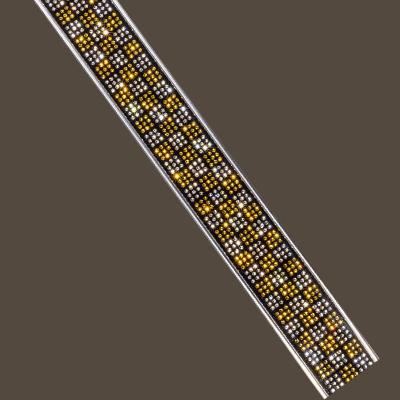 China Durable Colorful Vacuum Potting Ceramic Tile Trim For Bathroom Or Bedroom Wall Decoration 304 Stainless Steel Tile Trim With Diamond Shinning for sale