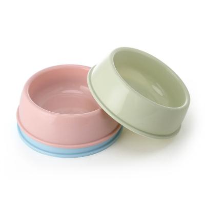 China Sustainable Pet Bowl Feeder Easy To Clean Dog Bowl Pet Supplies Large Size Portable Dog Food Utensils Plastic Colorful Cat Bowl for sale