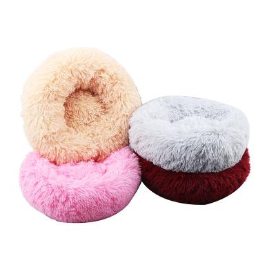 China Wholesale Washable Breathable Luxury Large Round Plush Cat Pet Dog Bed Modern Washable Soft Warm Pet Beds for sale