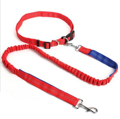 China Customized Running Dog Leash Pet Leash Sports Fitness Reflective Elastic Running Dog Leash Pet Supplies for sale