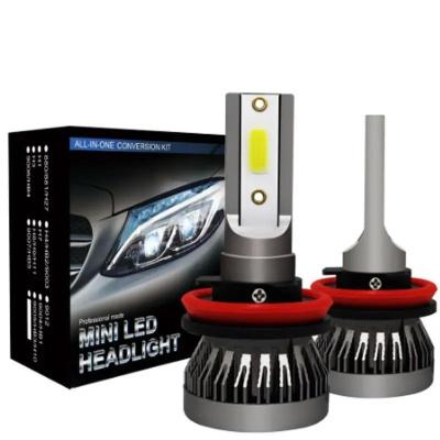 China Hot Selling Aluminum Car Headlight Bulb H1 H4 H11 9006 Fog Light 6000LM 6000K Mini LED Car Headlight Factory Price New for sale