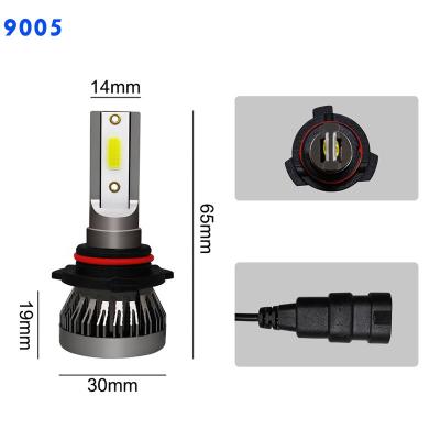 China Hot Selling Aluminum Car LED Headlight 6000LM 6000K Mini LED Bulb H1 H4 H11 9006 Car Headlight Fog Light New for sale