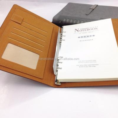 China Hardcover Business Brown Color Notebook Organizer for sale