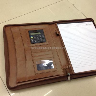 China Good Assembling Folder Factory Made PU Leather Folder With Handle for sale