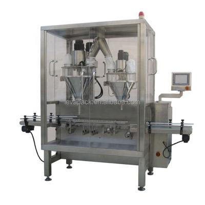 China Food double heads filler# milk powder filling machine#protein powder filler for sale