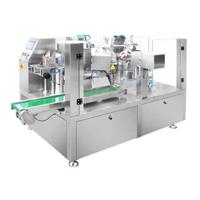 China Full Automatic Pet Food Packaging Machine 8 Station Zipper Bag Filling Sealing Machine for sale