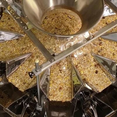 China 100g 500g 1kg Food Peanuts Oat Packaging Machine Automatic Granular Multi Heads Weigher Rice Packing Production Line Chinese Supplier for sale