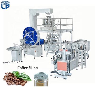 China Full Automatic Food Granule Rice Coffee Weighing Line Filling Machine Capsule Powder Bottle Can Coffee Filling Machine for sale