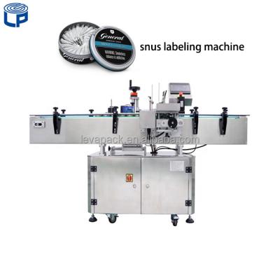 China Top Food Spike Suppliers Label Labeler Sticker Applicator Machine Snus Jars Labeling Machine for sale