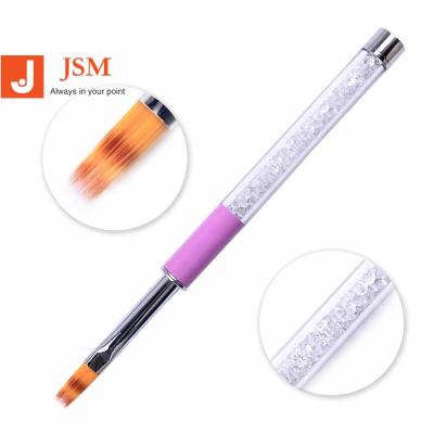 China With Handle 1 Pcs Faux Stone Nylon Hair Nylon Nail Art Tools Ombre Brush Art Gel Drawing Coating Pen UV Nail Art Tools Pen for sale