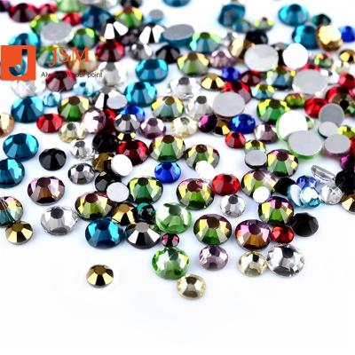 China Easy Apply Glass Nail Art Rhinestone Mix Size SS4-SS20 Flatback Crystal Non Hotfix 3d Nails Art Decorations for sale