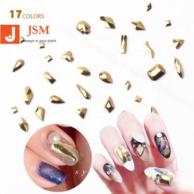 China Beautypapa Newest Design Mix Nail Shape Charming Symphony Rhinestones Glass Nail Rhinestones Flatback Nail Decorations for sale