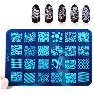 China DIY Nail Design Polish Print Tools 1pcs Salon Flowers French Designs Stencil Nail Art Stamp DIY Beauty Manicure Nail Template Tools for sale