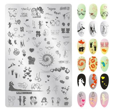 China Flower Salon Nail Stamping Plates Animal Stencil Tool Art Stamping Template Flower Geometry Template Nail Plate Image for sale