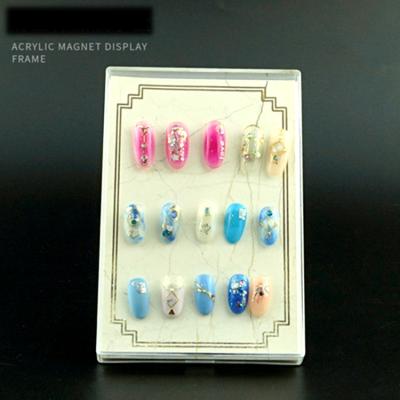 China Stored Nail Acrylic Gel Case Dust Proof Rack Display Design Color Clear Color Nail Art Swatches Polish Box for sale