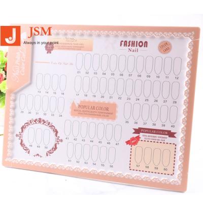 China JSM Convenient High-grade White Sample Contrast Color Card 50/60 Color Brochure Tools Nail Art Acrylic Display for sale