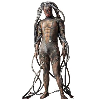 China Halloween Horror Party Snake Tentacles Monster Cosplay Stage Costume Role Playing Jumpsuits Men Jumpsuits Show Performance Wear for sale