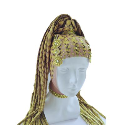 China Party Gold Glitter Rhinestone Braids Singer Accessories Sexy Crystal Headwear Club Party Headdress Stage Dancer Wigs Women Stage Girl for sale