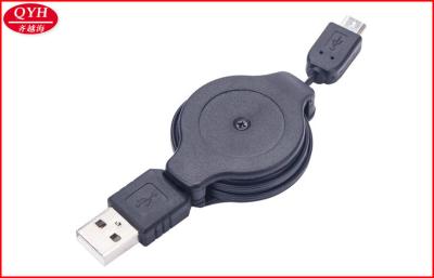 China Cordón de carga el 100CM de la transmisión de datos de la sincronización del cable retractable del micrófono USB del teléfono de Samsung en venta