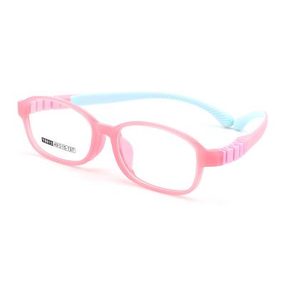 China Relieve Ultra Light Silica Gel Children Myopia Frame Anti Blue Light Can Match Myopia Children Glass Frame for sale