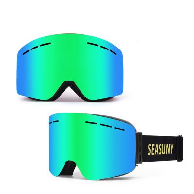 China Wholesale Sports Sports Support Designer Best Mirrored Snowboard Magnetic Glass Frameless Snow Ski Goggles for sale