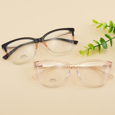 China Decoration For Wearing New Type Anti Reading Glass Clear Metal To Frame Optical Eye Glasses for sale