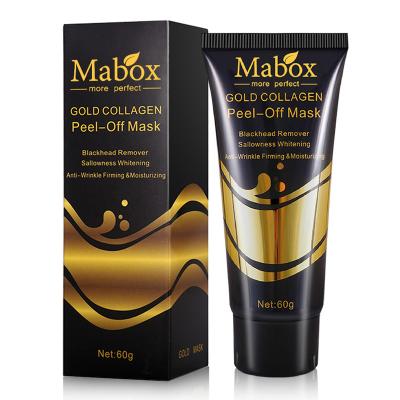 China Moisturizer Mabox Face Care Black Head Remover Firming Whitening Gold Collagen Acne Toxin Anti Wrinkle Peel Off Mask for sale