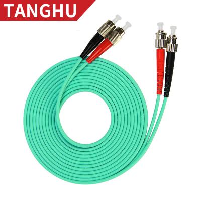 China FTTH Tanghu FC Multimode ST 10MB Dual Core Fiber Jumper OM3 Tail Fiber Cable Can Be Customized for sale