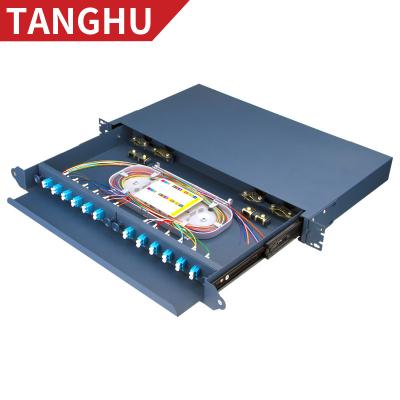 China 24 LC full FTTH version with expanded optical fiber terminal box pull fiber box thickening for sale