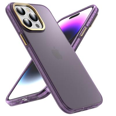 China Shockproof Comfortable  Grip Wireless Charging Mobile Phone Cover For iPhone 15 pro max luxury Magnetic Phone Case for sale