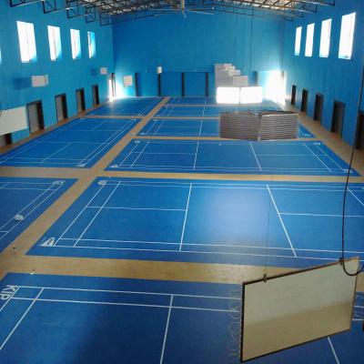 China Anti Slip Indoor Outdoor Badminton Vinyl Plastic Flooring Sheet for sale