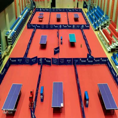 China In 100% Virgin China PVC Materials Table Tennis Hecho 4-6mm tenis de mesa pvc flooring pavimentos deportivos for sale