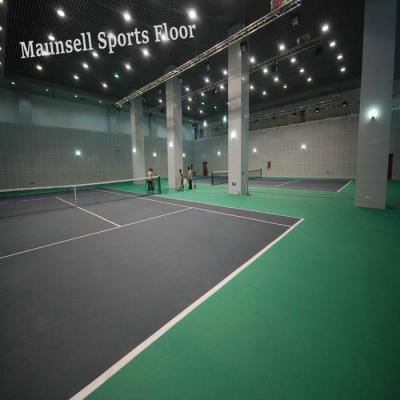 China Anti-Slip PVC Vinyl Roll Indoor And Outdoor Tennis Court Sports Flooring Surface for sale