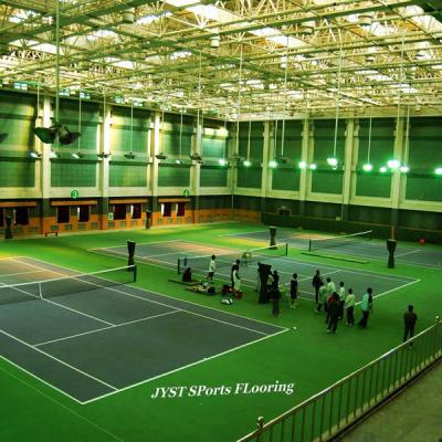 China PVC / synthetic tennis court flooring / badminton court mats 1.8M * 15M * 3.0~10MM per roll for sale