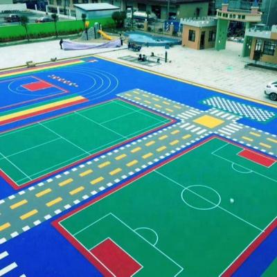 China Sports Court PP Suspended Sports Plastic Floor Tiles For Outdoor Home Backyard Basketball Court for sale