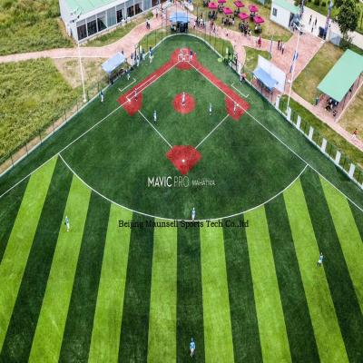 China Environmental Friendly Soccer Field Flooring Artificial Grass Poop With High Density Non Backfill Sands And Rubber for sale