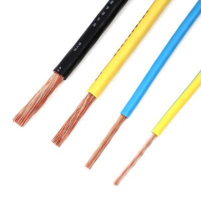 China Suitable for AC rated voltage of 450/750V and below free sample Vietnam Thailamd 6mm indoor electrical cable ultra flexible 1mm 1.5mm 2.5mm A core flexible cable for sale