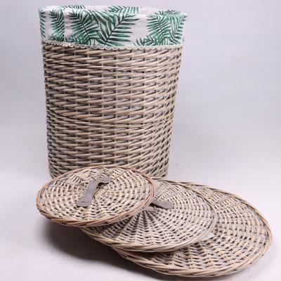 China Large Sustainable OEM Bathroom Storage Basket With Lid for sale